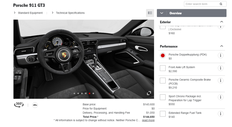Illustration for article titled Actually, Porsche Is Charging You 'More' For A Manual 911 GT3
